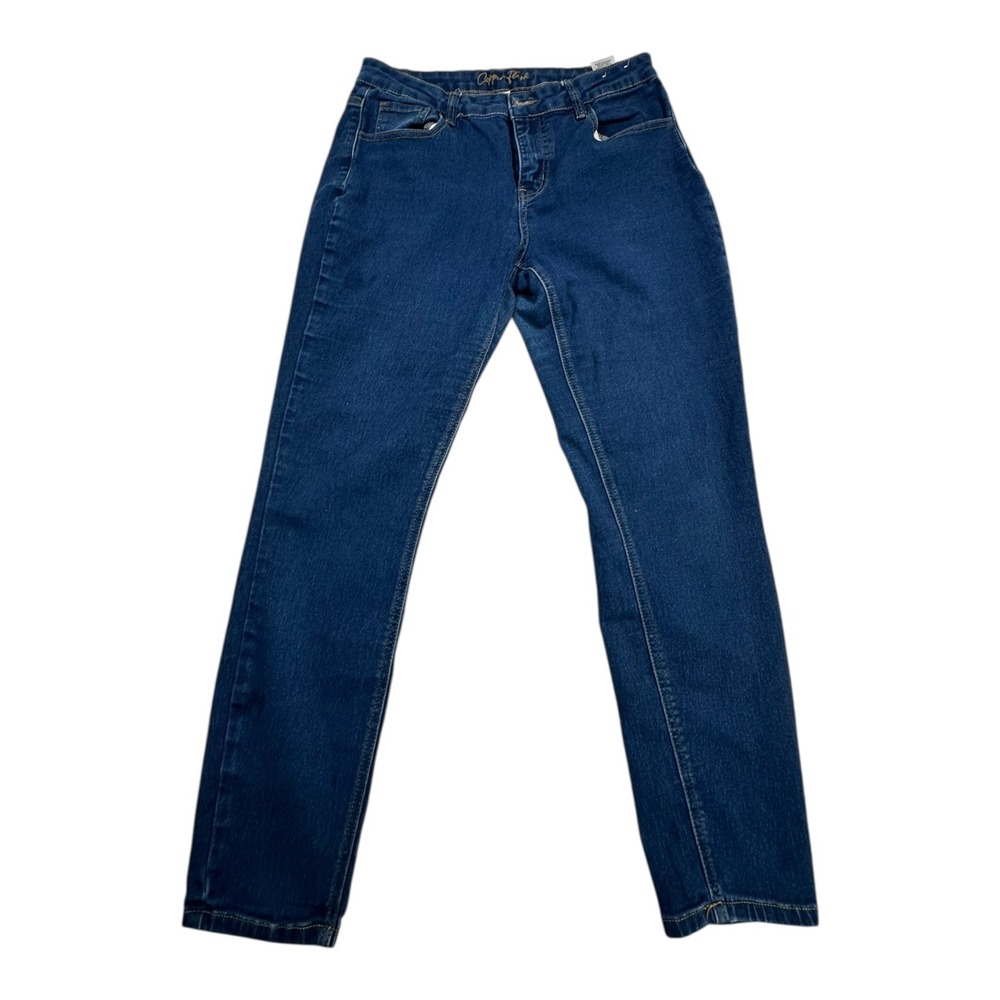 Copper Flash Curvy Top Jeans Women's Blue‎ Denim Straight Leg Pants Size 28X26